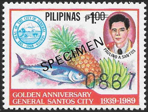 Philippines specimen stamp from 1989