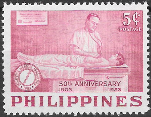 1953 Philippine Medical Association 50th Anniversary (1953)  - Doctor with Patient