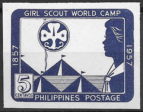 1957 Girl Scout World Camp, Centenary of Lord Baden-Powell (1957)  - Girl Scout, Emblem and Tents