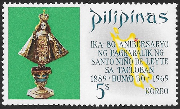 Philippine Commemorative Stamp from 1969 - Holy Child of Leyte