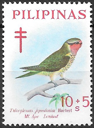 Philippine Postal Tax Stamp from 1969 - Fight against tuberculosis - Native Birds