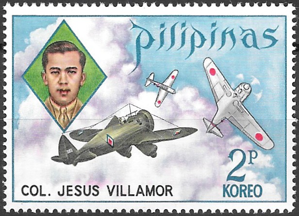 1973 Hero of Aviation  - Col. Jesus A. Villamor (1914-1971) aviator & airplanes
