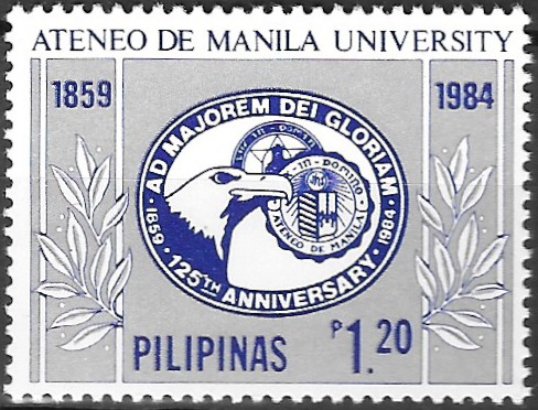 1984 125th Anniversary Manila University  - Ateneo de Manila University - 125th Anniversary