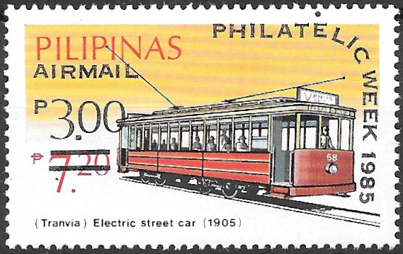 1985 Philatelic Week (1985)  - 1984 Railway Transport Stamps - Overprinted and Surcharged