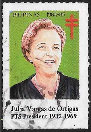 1984 Christmas Seal with Julia Vargas de Ortigas