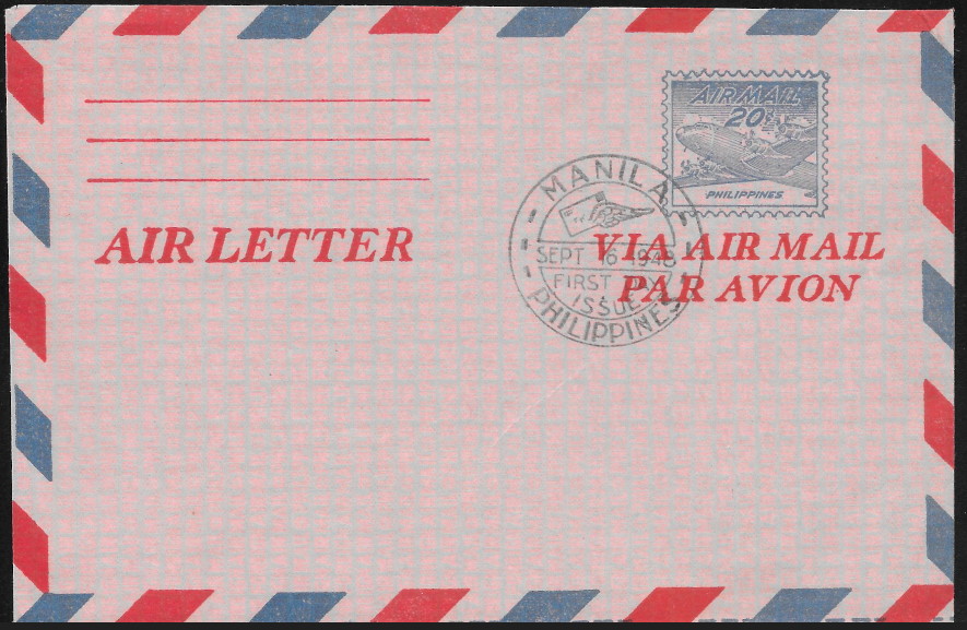 1948 Air Letter (Aerogramme), unused